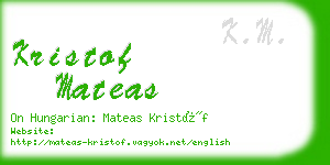kristof mateas business card